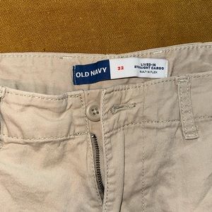 Old Navy khaki cargo shorts. Size 32. Like new. Barely worn.